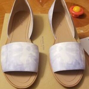 Michael Kors Mallory Tie-Dye Leather D’Orsay Flats NEW $195